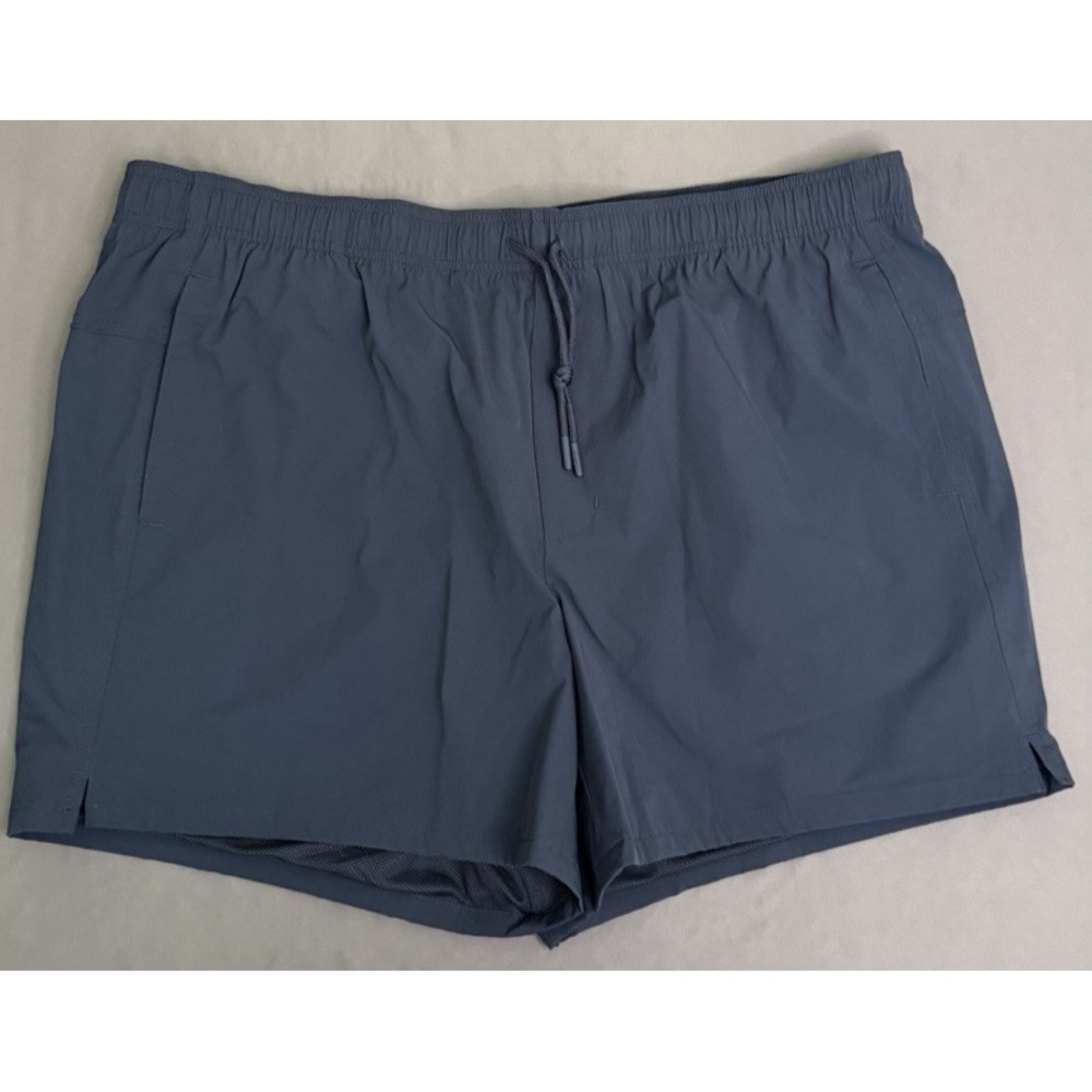 VRST Shorts Mens Size XXL Blue 5" Lined Elastic Waist Stretch Zipper Pocket NEW!